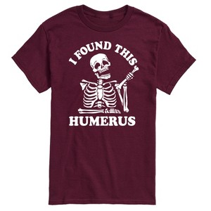Men's - Instant Message - Skeleton Bone I Found This Humerous Short Sleeve Graphic T-Shirt - 1 of 4