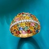 Ross-Simons 8.30 ct. t.w. Multicolored Sapphire and .60 ct. t.w. White Zircon Ring in 18kt Gold Over Sterling - 4 of 4