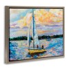 Stupell Industries Vivid Nautical Sailboat Landscape Floating Frame Canvas Art - 2 of 4