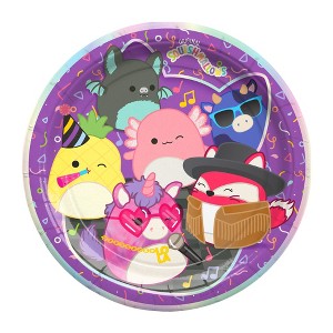 Treasures Gifted Club Squishmallows Dinner Plates 9in - Disposable Paper Plates - Squishmallows Birthday Party Supplies - 1 of 4