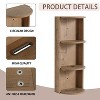 Bathroom Wall-Mounted Storage Rack with Adjustable Shelves, 3-Tier Space-Saving Wooden Organizer for Toiletries - 4 of 4