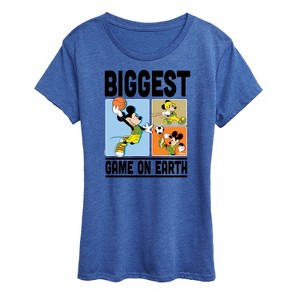 Women's - Disney - Biggest Game On Earth Short Sleeve Graphic T-Shirt - 1 of 4