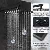 ONWITH Matte Black Shower Kit 10 inch Brass Bathroom Deluxe rain mixed Shower Kit - 3 of 4