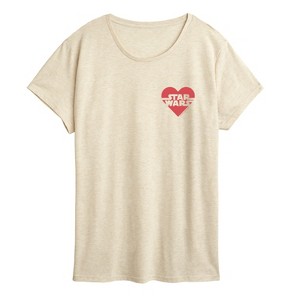 Women's - Star Wars - Valentine Heart Logo Short Sleeve Graphic T-Shirt - 1 of 4