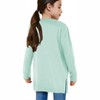 Clearlove Girls' Solid Color Knit Cardigan Long Sleeve Open Front Sweater with Pocket Cute Loose Fit Outerwear for Kids - 2 of 4