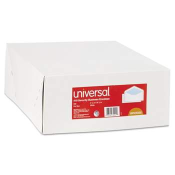 UNIVERSAL Security Tinted Business Envelope #10 4 1/8 x 9 1/2 White 500/Box 35202