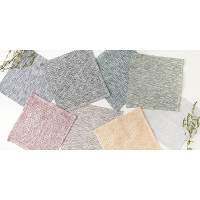 Teal Green and Off-White Recycled Cotton Dishcloth Set of 6