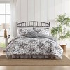 Laura Ashley Toile Delight Gray King 7pc Comforter Sham Bonus Set - 3 of 4