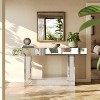 Tribesigns 2-Tier Modern Mirrored Console Table, 63"Long Sofa Behind Couch Table for Living Room, Table with Heavy Duty Base, Silver - 3 of 4