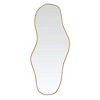 Aghana Digitals Gold Oblong Wall Mirror - 35.4x15.7in Synthetic Glass & PVC, Minimalist Design for - 2 of 4
