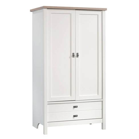 Sauder Large Storage Cabinet, Soft White Finish – Built to Order