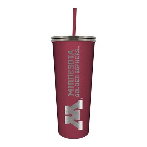 NCAA Minnesota Golden Gophers 24oz Skinny Tumbler with Straw - 1 of 4