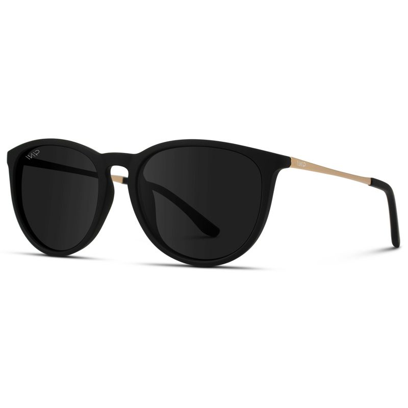 WMP Eyewear Metal Temple Round Polarized Sunglasses, 2 of 5