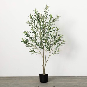 Sullivans Artificial 4' Potted Olive Tree 50"Tall, Polyester - 1 of 3