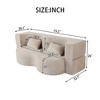 75'' Memory Foam Faux Fur 2-in-1 Foldable Boneless Sofa Bed with 2 Pillows - 4 of 4