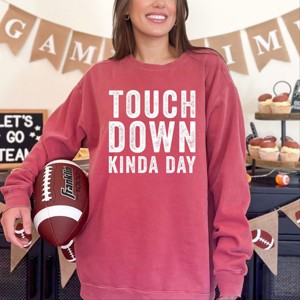 Simply Sage Market Touch Down Kinda Day Garment Dyed Sweatshirt - 1 of 4