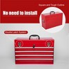 21-Inch Metal Tool Box with 4 Lockable Drawers, Portable Tool Chest Organizer for Mechanics & DIY | Auto-Locking System, Smooth Ball Bearing Slides - 4 of 4
