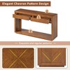 Sapphtopaz Rustic Wood Console Table with 2 Storage Drawers, Handleless Sofa Table with Open Shelf, Entryway Table for Living Room, Entryway - 4 of 4