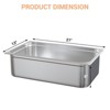 6 Pack Full Size Stainless Steel Hotel Pans, 2.5 Inch Deep Steam Table Food Storage Containers Tray Set 20.9"l x 12.8"w - 3 of 4
