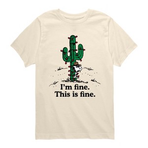 Boys' - Peanuts - Im Fine Spike Short Sleeve Graphic T-Shirt - 1 of 4
