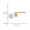 Black Bow Jewelry 5mm Cubic Zirconia Stud Earrings in 14k Yellow Gold - image 3 of 4