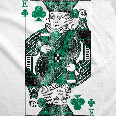 Мужские футболки Crazy Dog T-Shirts, Inc. Mens Funny T Shirts King Of Clubs Classical Playing Card Tee For Men - Crazy Dog Men's T Shirt For Retro Fans White S — фото 2