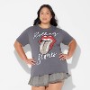 Women's The Rolling Stones Leppard Short Sleeve Graphic T-Shirt - Gray - 2 of 3