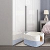 Aoibox Cotton Rope Woven Storage Basket with Handles White Blue 13.5x11x9.5 Inch Organizer Bin for Home Shelves - 4 of 4