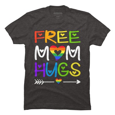 Adult Design By Humans Rainbow Free Mom Hugs Pride Arrow By Avocato T-Shirt