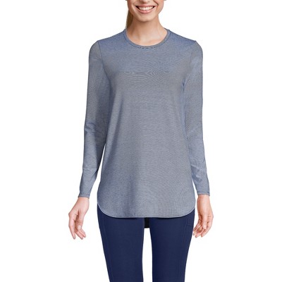 Lands' End Women's Moisture Wicking UPF Sun Long Sleeve Tunic Top