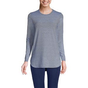 Lands' End Women's Moisture Wicking UPF Sun Long Sleeve Tunic Top - 1 of 4