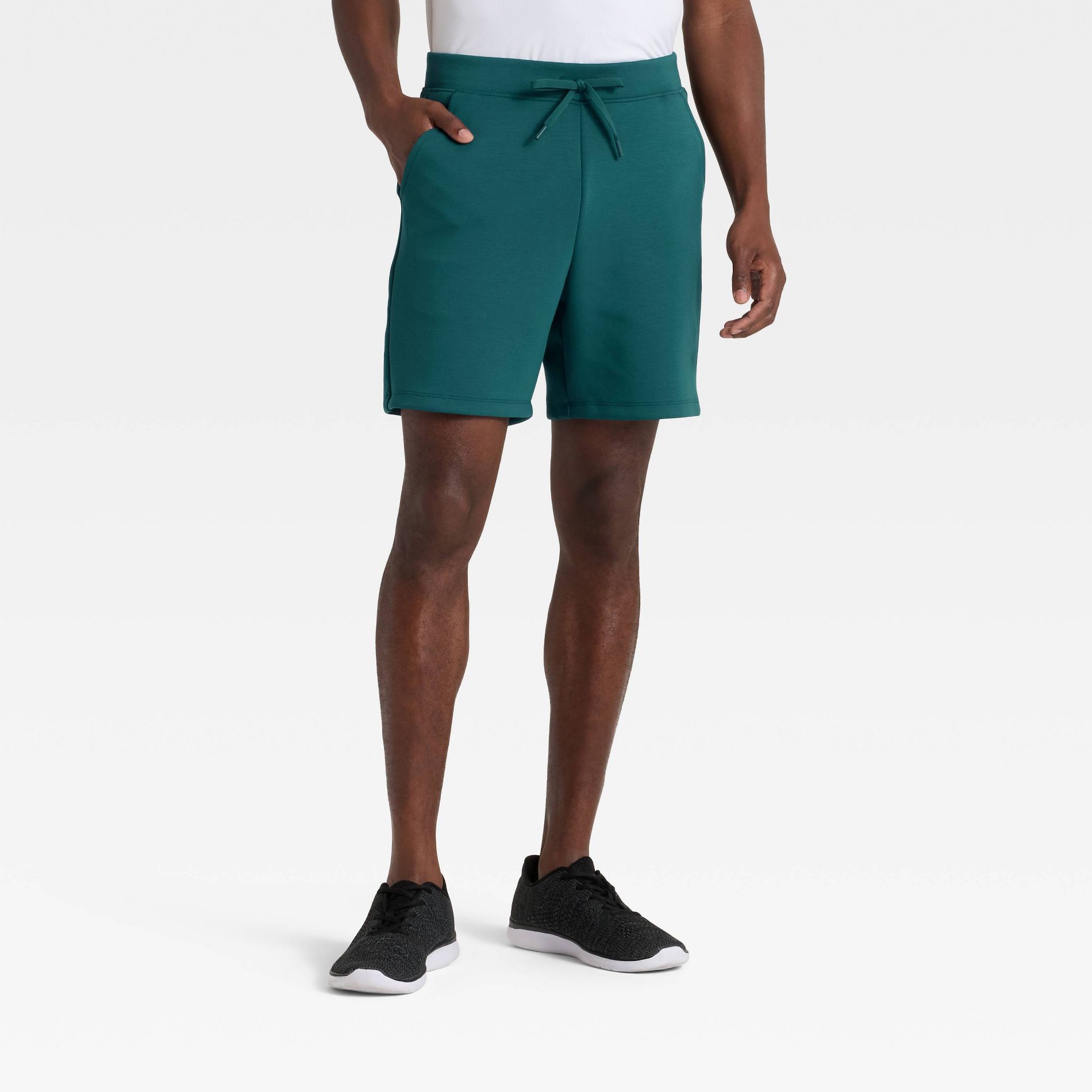 Men's Sleek Spacer Shorts - All In Motion™ Teal Blue M