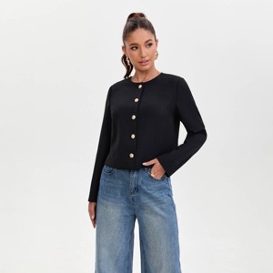 Women's Button-Down Blazer - A New Day™ Black - 1 of 4