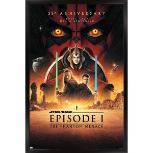 Trends International Star Wars: The Phantom Menace - 25th Anniversary One Sheet Framed Wall Poster Prints - 1 of 4