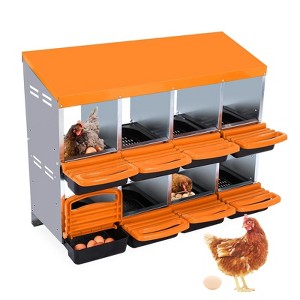 Chicken Nesting Box,Chicken Egg Laying Box with Compartments, Roll Away Eggs Laying Boxes, Nesting Boxes, indoor & Outdoor Use,Easy Egg Collection - 1 of 4