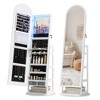 Vlsrka Arched Jewelry Cabinet Freestanding Jewelry Armoire ,White - 4 of 4