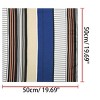 Allegra K Women's Stripe Print Square Neck Wrap Scarves Head Scarf Kerchief Neckerchief 1 Pc - 3 of 4