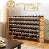 Coucheta Bamboo Wine Rack - Holds 36 Bottles, Stackable Modular Design (Natural) - 2 of 4