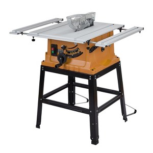 Table Saw, 10 Inch Table Saw - 15A Multifunctional Saw with Stand & Push Stick, 90¡ã Cross/0-45¡ã Bevel Cut, 5000RPM for Woodworking - 1 of 4