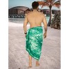LA LEELA Men's Sarong Beach Cover-Up Beachwear Wraps One Size Sun Green - 4 of 4