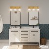 3-Light Carrington Isle Cased White Glass Bathroom Vanity Wall Light Luxe Gold - Hunter Fan - 2 of 4