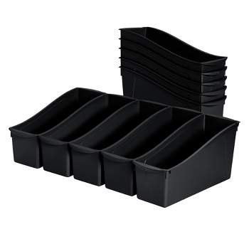 ECR4Kids Letter Size Tray with Lid, Storage Bin, Contemporary, 10-Piece