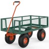900/1200 Lbs Steel Garden Cart, Heavy Duty Garden Wagon Cart Pullable on Wheels, Metal Yard Utility Wagon Carts - 2 of 4