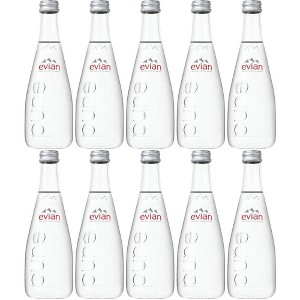 Evian Natural Spring Water - 11.2oz Glass Bottle (pack Of 10) - 1 of 2