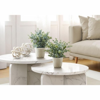 NicBex Artificial Plant 2PC, Fake Plants in Black Pots, Tabletop Faux Plants Indoor for Living Room/Office/Windowsill Decor