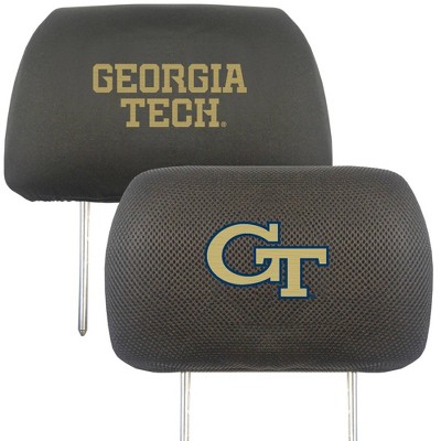 NCAA Georgia Tech Yellow Jackets Embroidered Head Rest Cover Set - 2pc