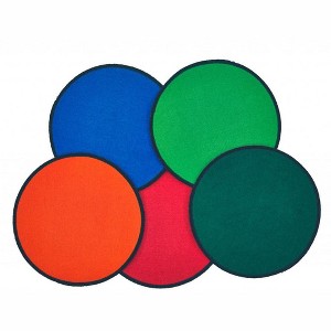 Carpets for Kids Kits on the Go Classroom Rug, 16" Rounds Seating Kit, Multi, Set of 24 - 1 of 4