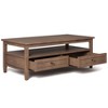 NicBex Coffee Table with Storage, 2-Tier Wooden Table with Shelf & Drawers, Mid-Century Modern Center Table for Living Room - 2 of 4