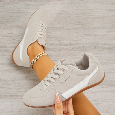 Женские кроссовки BERNESS Women's Luno Contrast Side Panel Retro Sport Sneakers Beige 9 — фото 2