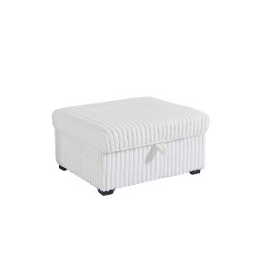 Airsurfer Medium Ivory Ottoman Modern Storage Ottoman Home Organizer for Living Room Relaxation - 1 of 4